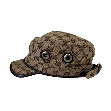 gucci military hat|Gucci military canvas hat.